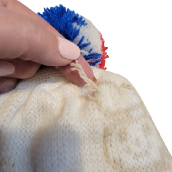 Vintage Pillsbury Doughboy Hat & 56" Long Scarf Set Poppin' Fresh Blue & White - Picture 3 of 11